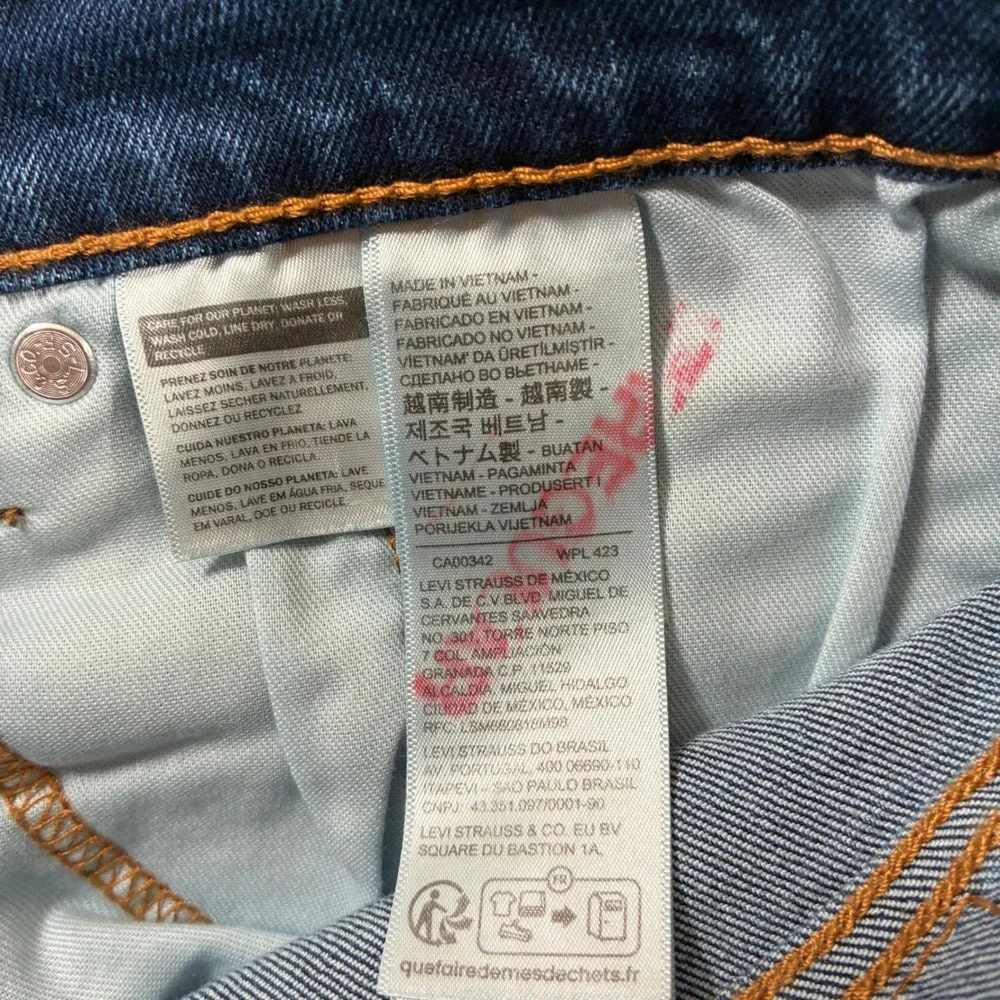 NEW Levi's 502 Taper Jeans 38x30 Blue Stretch Dark Wash Denim (Tag 36x30)